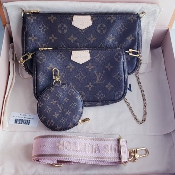 LOUIS VUITTON Multi Pochette Accessoires Pink - Picture 13 of 14